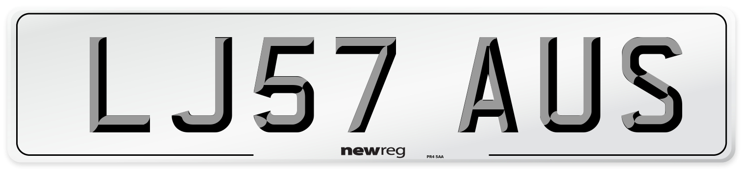 LJ57 AUS Number Plate from New Reg
